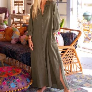 Natural Life Drew Gauze Shirt Dress